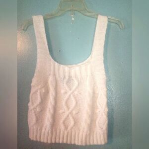 Kendall + Kylie cropped cable knit tank